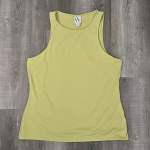 Worthington Sleeveless  Nylon Spandex Tank Chartreuse Green Size Large